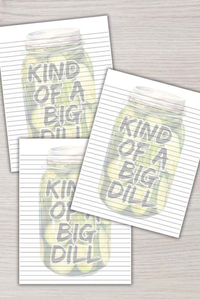Free Lined Pickle Paper Paper