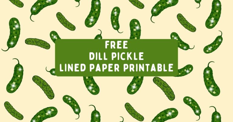 Free Lined Pickle Paper Printable